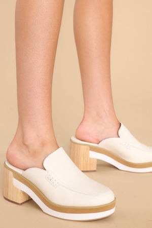 Matisse Kristy Bone Leather Loafer Mules
