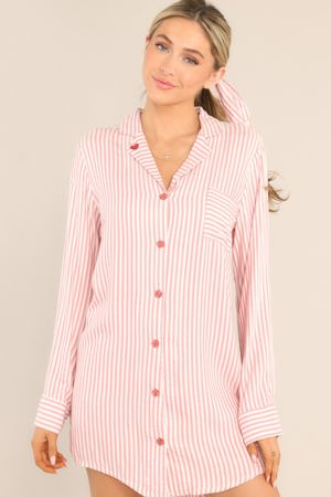 P.J. Salvage Stripe Hype Pink Nightshirt