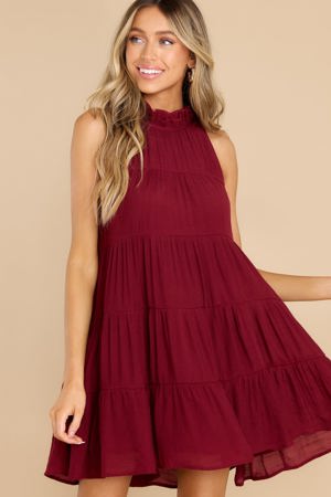 Red Dress Time Of Our Lives Burgundy Dress