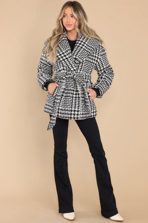 Blank NYC Pure Emotions Houndstooth Coat