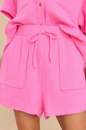 Red Dress Infinite Bliss Pink Gauze Shorts