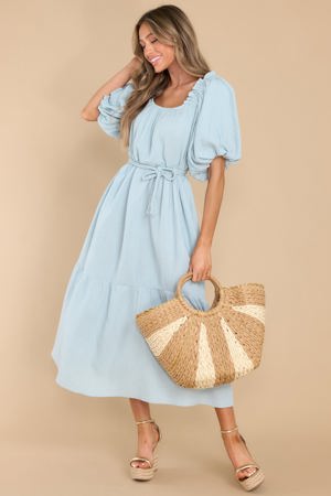 Red Dress Beside You Seafoam Gauze Midi Dress
