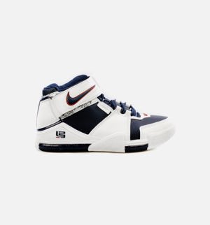 Nike Lebron Zoom 2 Midnight Navy Basketball Shoe - White/Blue