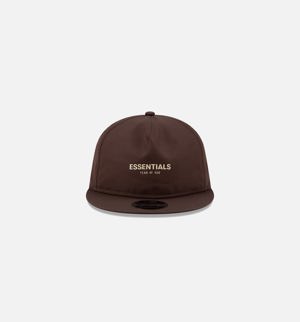 New Era Walnut Fear Of God Essentials Retro Crown 9fifty Strapback Hat - Brown