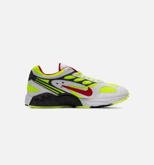 Nike Air Ghost Racer Running Shoe - White/Neon Yellow/Atom Red/Dark Grey