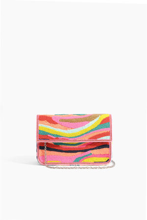 America & Beyond Daphne Embellished Crafted Clutch