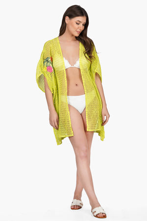 America & Beyond Bianca Crochet Cover Up With Floral Embroidery