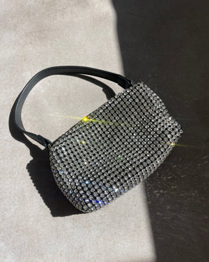 Billini Tayah Handbag - Silver Diamante-Black