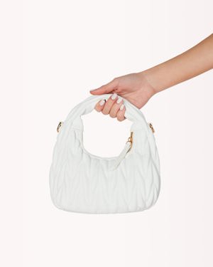 Billini Morgan Handle Bag - White Quilted