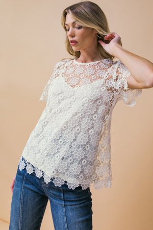 Flying Tomato Melt MY Heart Lace Top