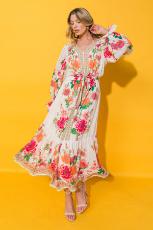 Flying Tomato That Time Again Woven Midi Dress