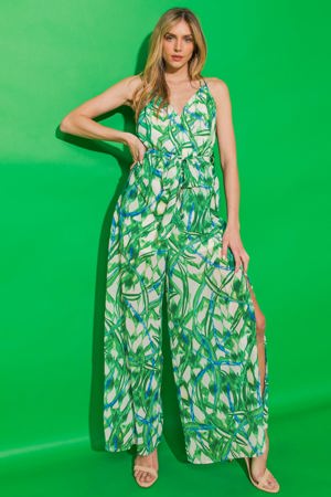 Flying Tomato Floral Vides Woven Jumpsuit