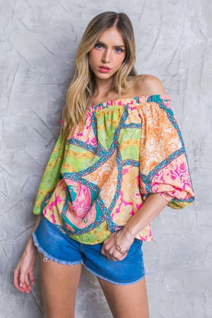 Flying Tomato Sweet Instincts Woven Top