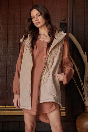 Promesa New Heights Hooded Quilted Puffer Vest
