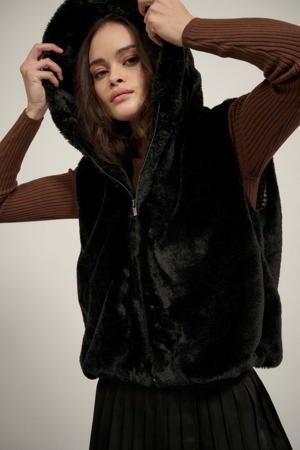 Promesa Bear With Me Faux Fur Hooded Vest