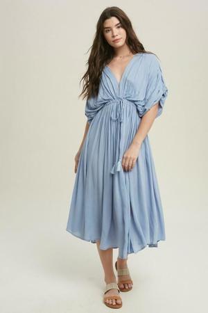 Wishlist Truly Perfect Light Blue Midi Dress