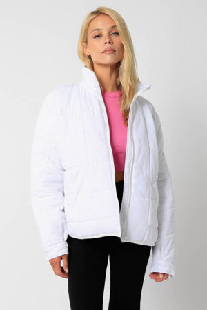 Olivaceous Weekender White Quilted Puffer Jacket