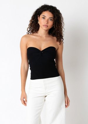 Olivaceous Becca Black Twist Knot Tube Top