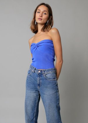 Olivaceous Becca Blue Twist Knot Tube Top