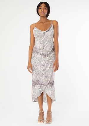 Lovestitch Abstract Leopard Print Midi Dress