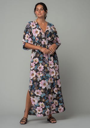 Lovestitch Naomie Kimono Sleeve Maxi Dress