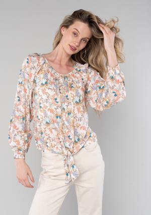 Lovestitch Just Peachy Tie Front Top