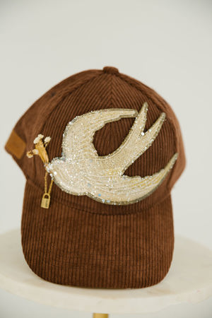 Judith March Wings Of A Dove Corduroy Hat