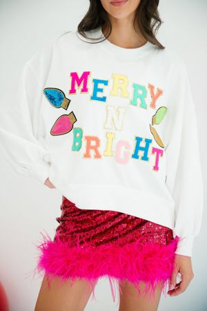Judith March Merry N Bright White Pullover