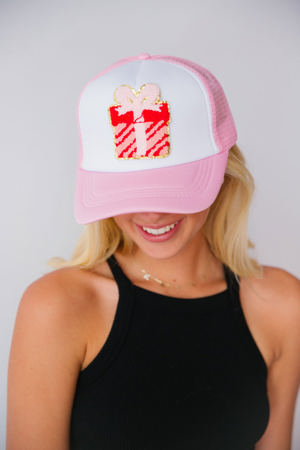Judith March Christmas Gift Pink Trucker Hat