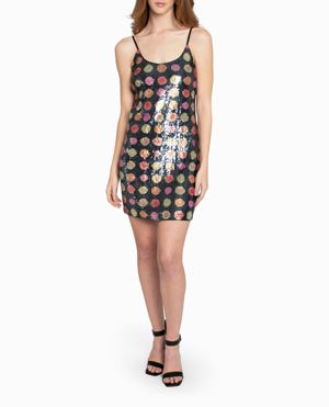 Nicole Miller Radiant Aura Dot Sequin Mini Dress