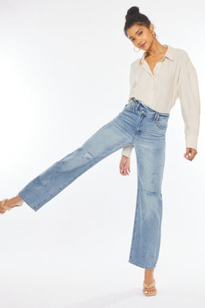Kancan Wanda Ultra High Rise 90's Straight Leg Jeans