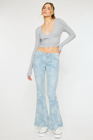 Kancan Rosa Low Rise Flare Jeans