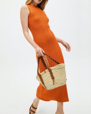 Alohas Breezy Sleeveless Knit Dress Clementine Orange