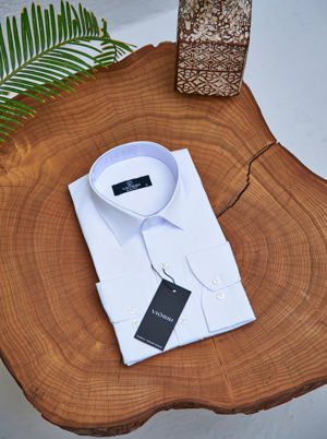 Viossi White Slim-Fit Shirt