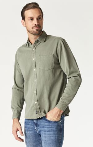 Mavi One Pocket Shirt In Agave Green