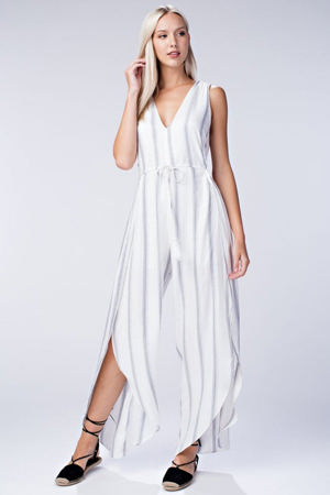 Honey Punch Fashion Contrast White Casual Jumpsuit